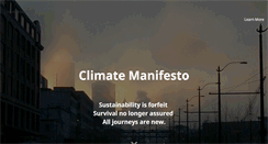 Desktop Screenshot of climatemanifesto.com
