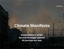 Tablet Screenshot of climatemanifesto.com